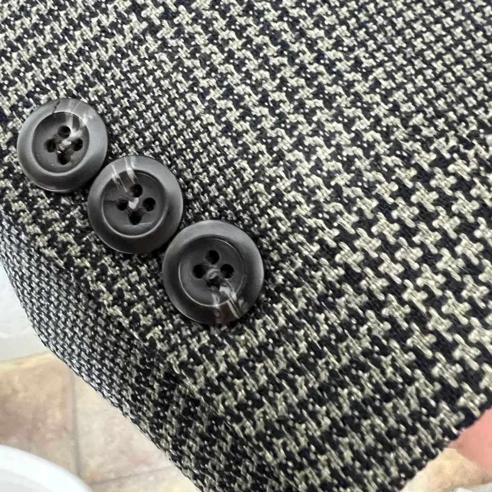 Brandini Tailored for Foleys Mens Sports Blazer 100% Wool Houndstooth Pe☑️
